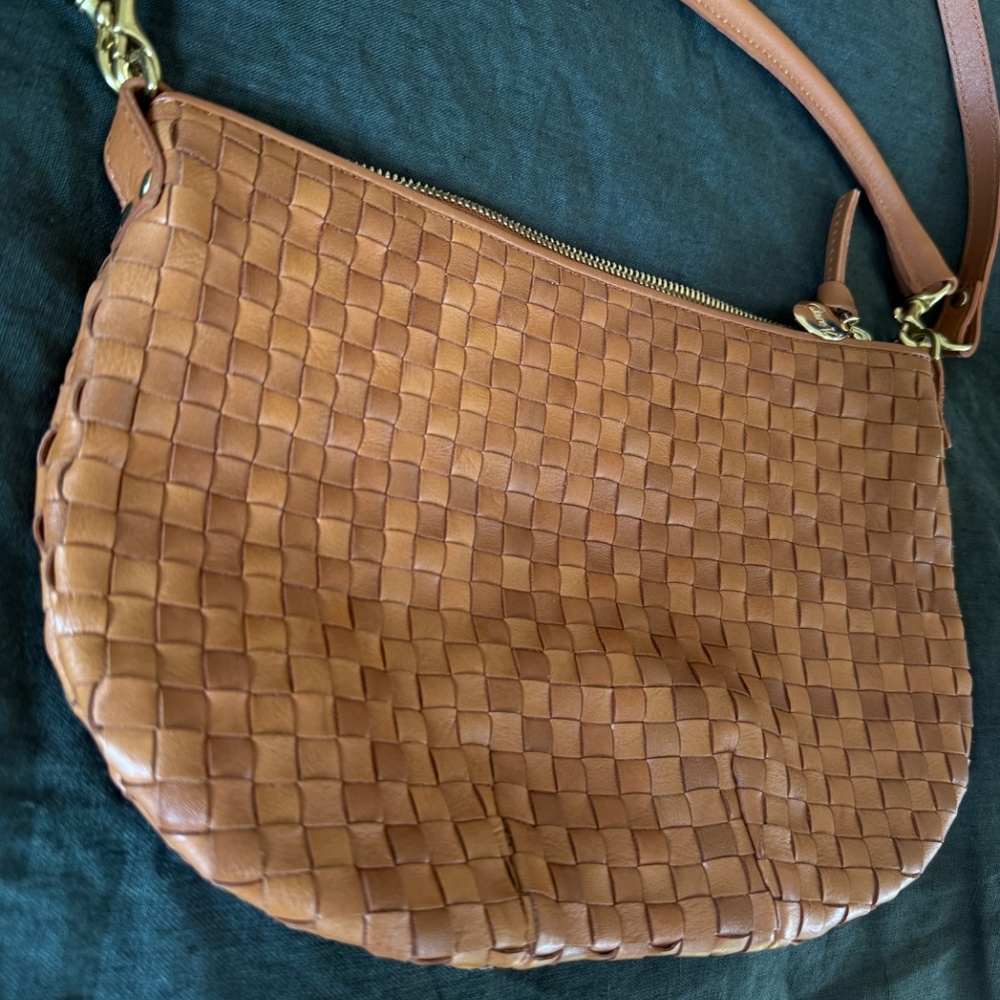 Clare V Petite Moyen Natural Woven Checker Bag - Picture 5 of 8